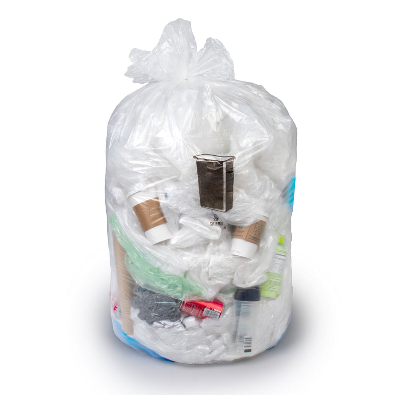 Colonial Bag Medium Duty Trash Bag, Clear, 15 gal.