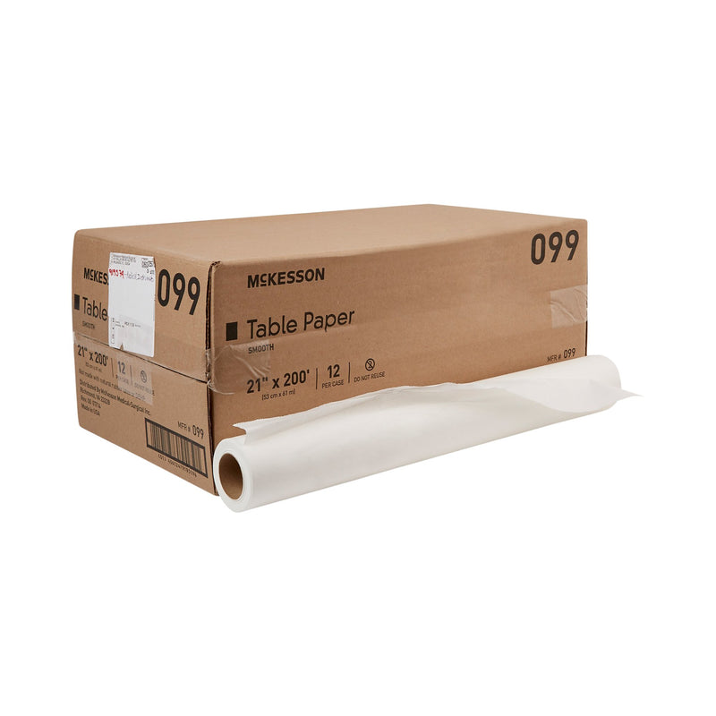 McKesson Smooth Table Paper, 21 Inch x 200 Foot, White