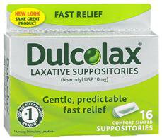 Dulcolax® Bisacodyl Laxative Suppositories