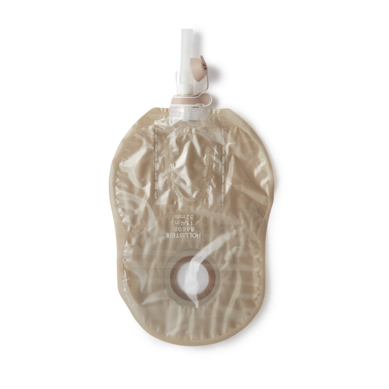 One-Piece Transparent Urostomy Pouch, 9 Inch Length, 1¼ Inch Stoma