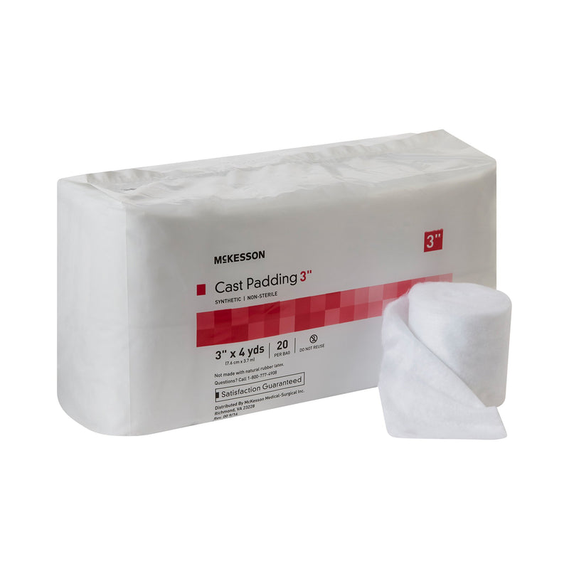 McKesson White Polyester Cast Padding, 3 Inch x 4 Yard