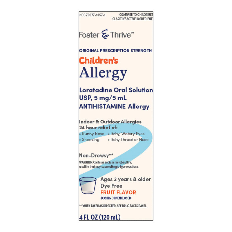 Foster & Thrive™ Children's Allergy Loratadine Oral Solution USP, 5 mg/5 mL, Fruit Flavor