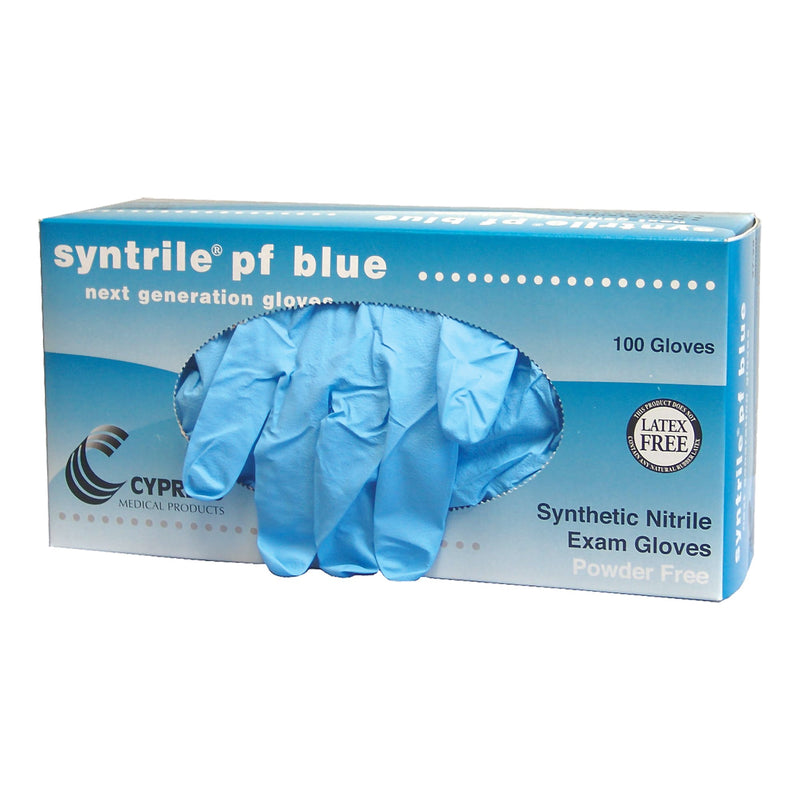 Syntrile® pf Nitrile Exam Glove, Extra Large, Blue