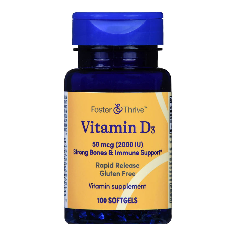 Foster & Thrive™ Vitamin D-3 50 mcg (2000 IU) Rapid Release Softgels