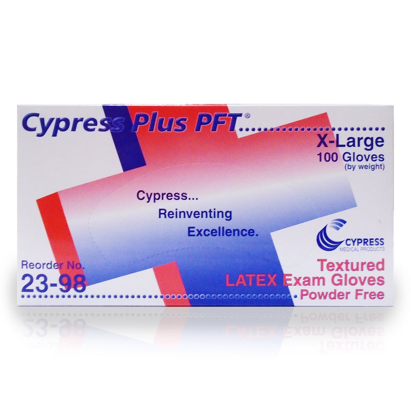 Cypress Plus® PFT Latex Exam Glove, Extra Large, Ivory