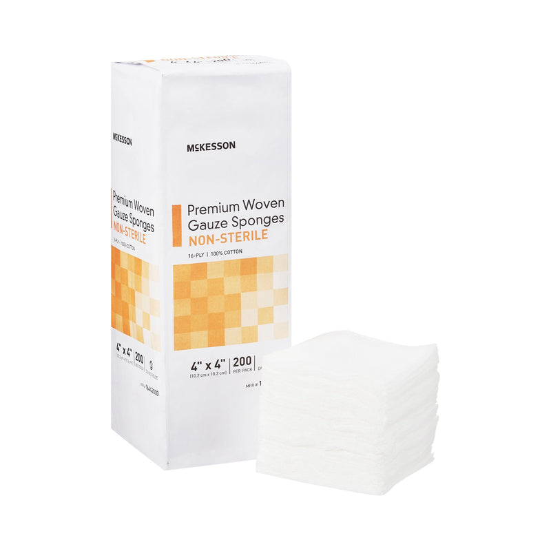 McKesson Gauze Sponge, 4 x 4 Inch, 16-Ply