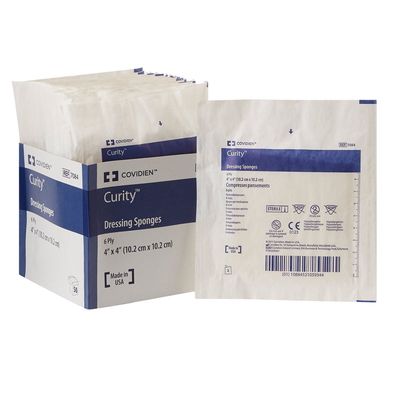 Curity™ Sterile Nonwoven Sponge, 4 x 4 Inch, 6-Ply