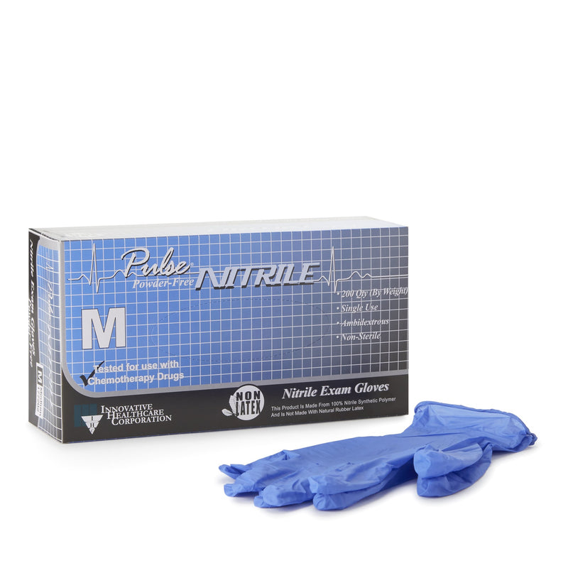 Pulse® Nitrile Exam Glove, Medium, Aqua Blue