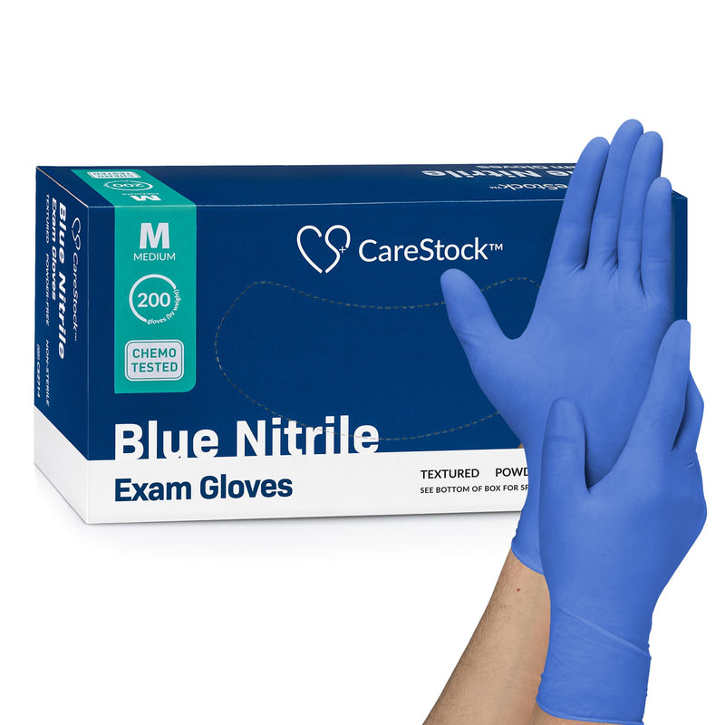 CareStock™ Nitrile Exam Glove, Medium, Blue