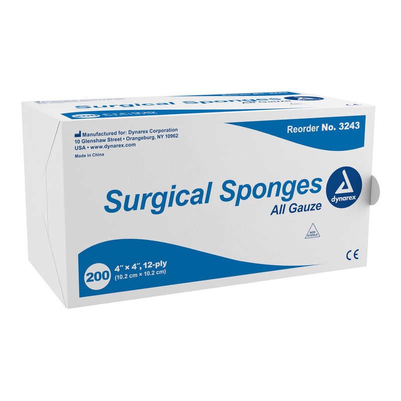 dynarex® Gauze Sponge, 4 x 4 Inch, 12-Ply