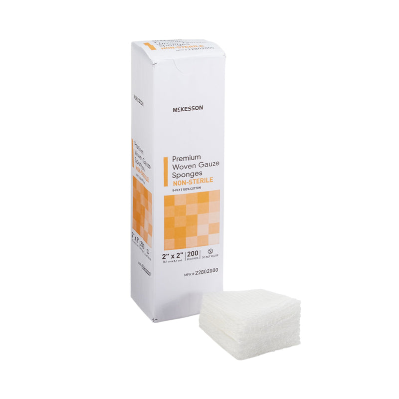 McKesson Gauze Sponge, 2 x 2 Inch, 8-Ply