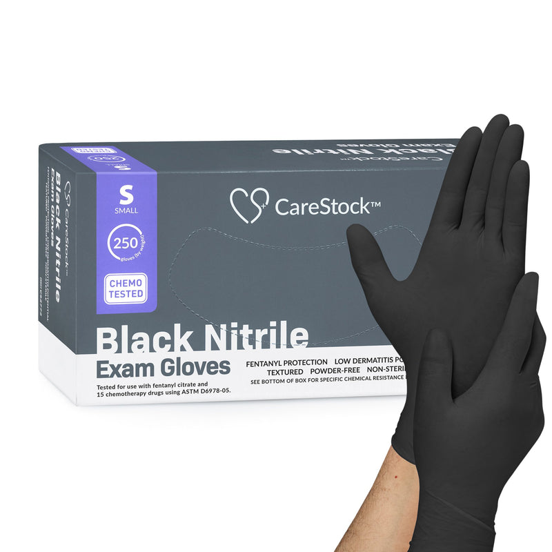 CareStock™ Nitrile Exam Glove, Small, Black