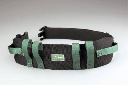 Posey® Green / Black Nylon Gait Belt with Quick Release Buckle, 28 – 55 Inches