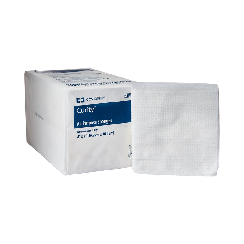 Curity™ Nonwoven Sponge, 4 x 4 Inch, 3-Ply