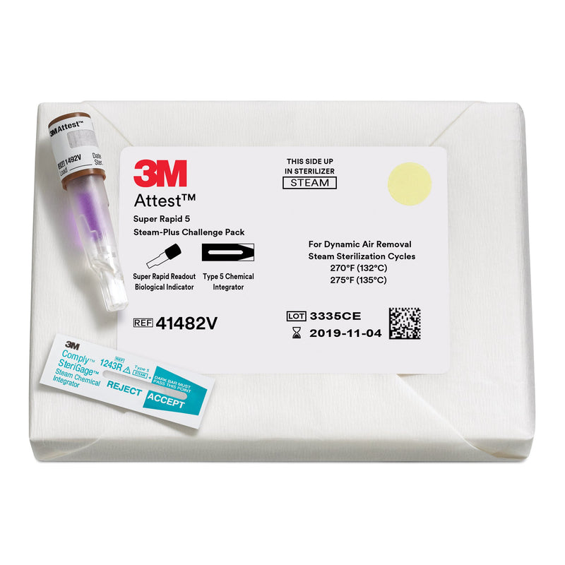 3M™ Attest™ Super Rapid 5 Steam-Plus Sterilization Biological Indicator Challenge Pack