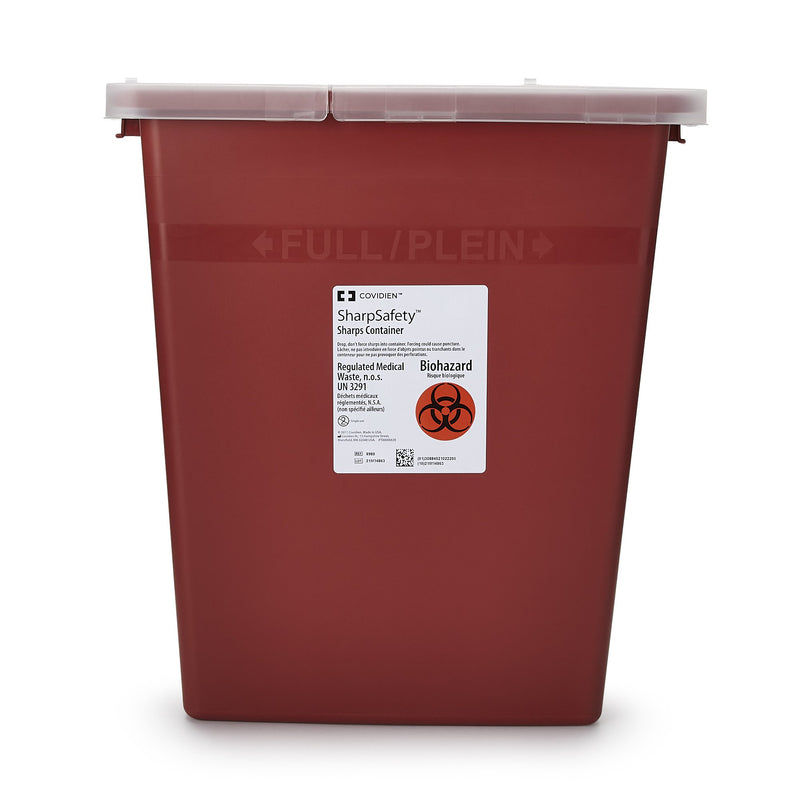 SharpSafety™ Multi-purpose Sharps Container, 8 Gallon, 17½ x 15½ x 11 Inch