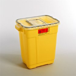 BD™ Chemotherapy Sharps Container, 9 Gallon, 18-1/2 x 17-3/4 x 11-3/4 Inch