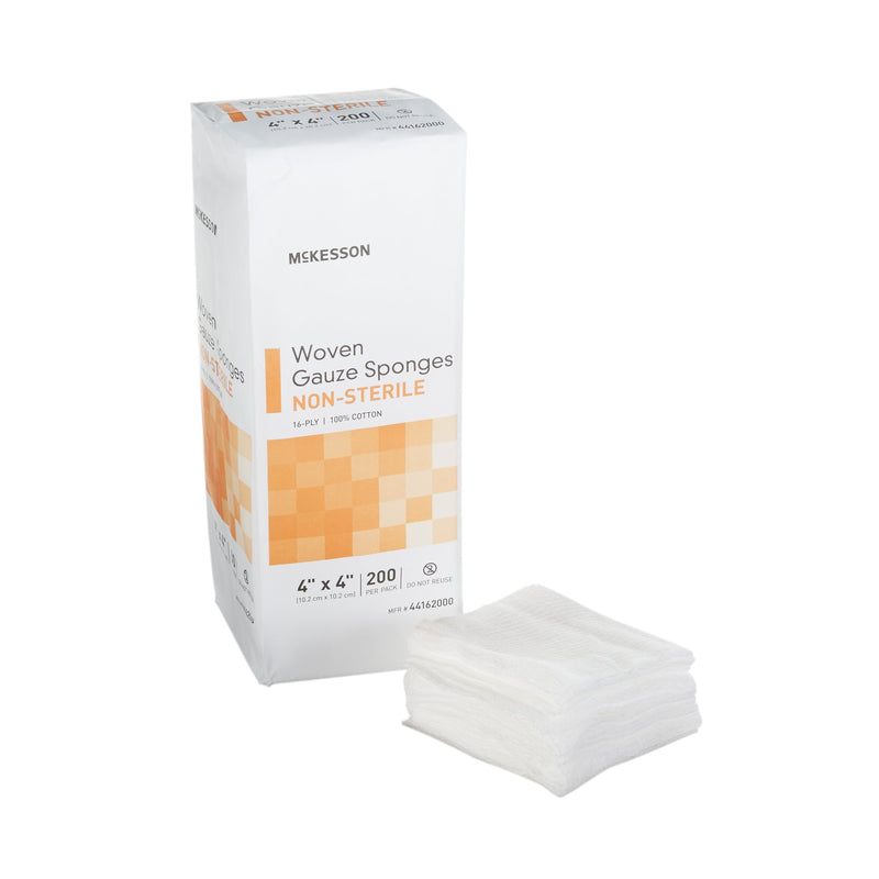 McKesson Gauze Sponge, 4 x 4 Inch, 16-Ply