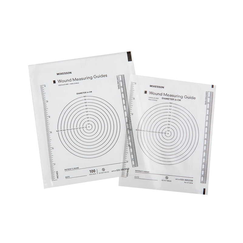 McKesson Plastic Wound Measuring Guide, 5 x 7 Inch