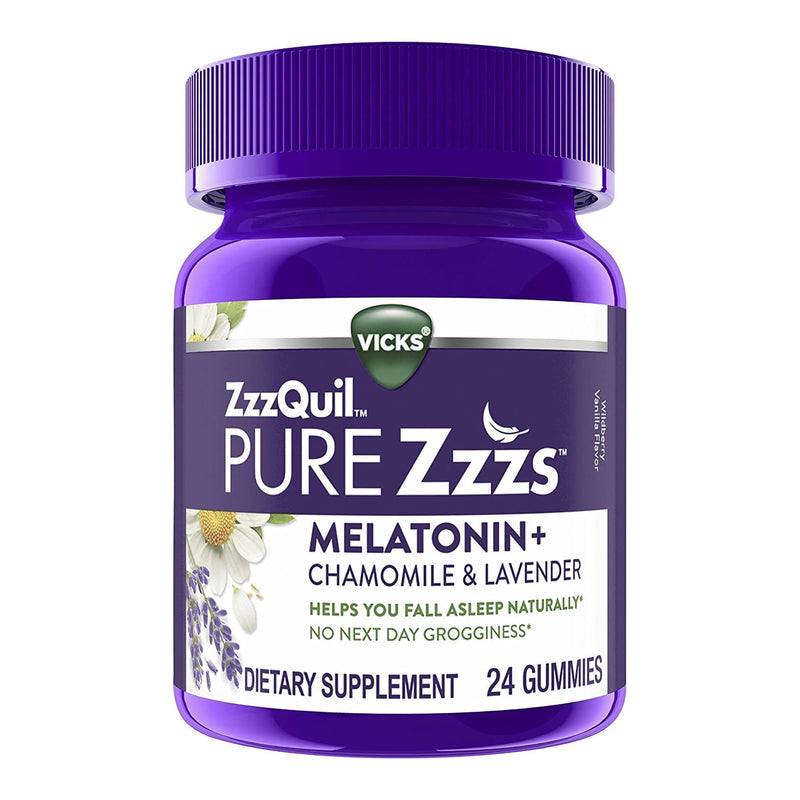 ZzzQuil Pure Zzzs Melatonin + Chamomile & Lavender Gummies, Wildberry Vanilla Flavor