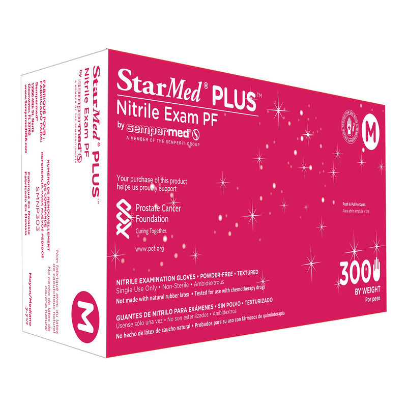 StarMed® Plus™ Nitrile Exam Glove, Medium, Blue