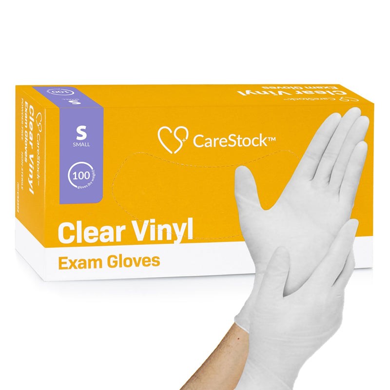 CareStock™ Vinyl Exam Glove, Small, Ivory