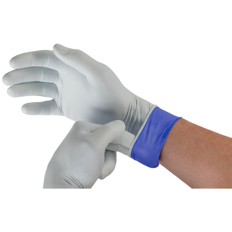 LifeStar™ EC Nitrile Extended Cuff Length Exam Glove, Extra Large, White / Blue