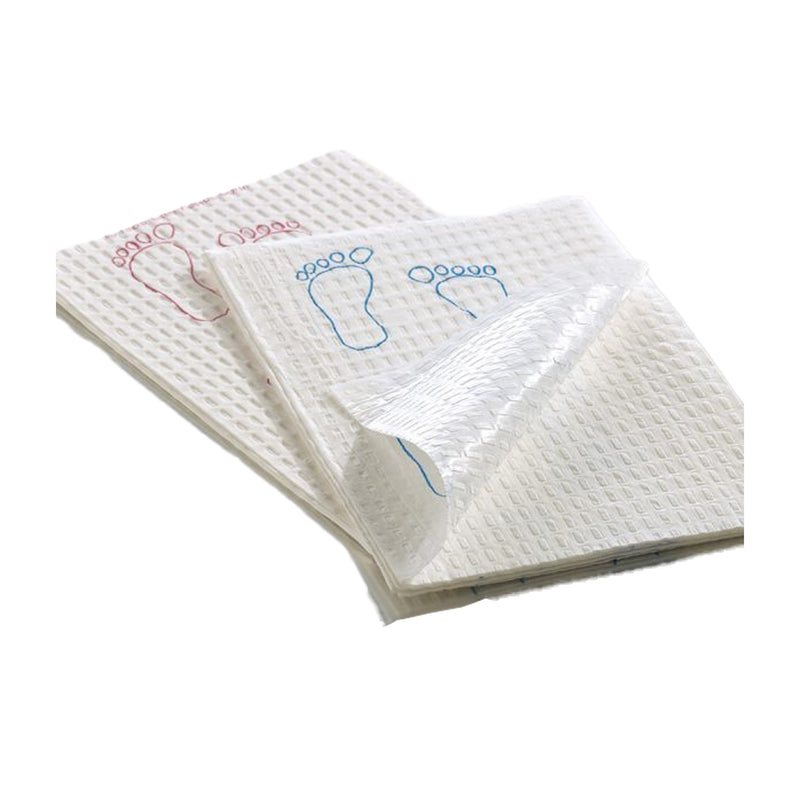 Footprint® Nonsterile White / Mauve Procedure Towel, 13½ x 18 Inch