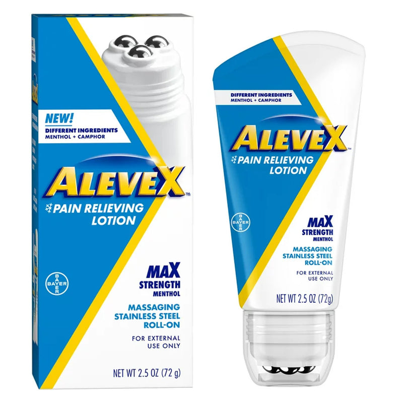 Aleve X Pain Relieving Lotion Max Strength Menthol, 2½-ounce roll-on bottle