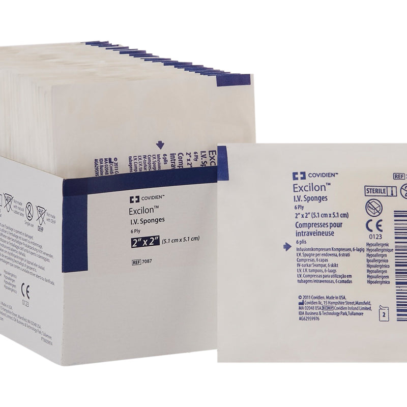 Excilon™ I.V. / Drain Split Dressing, 2 x 2 inch, 6-Ply