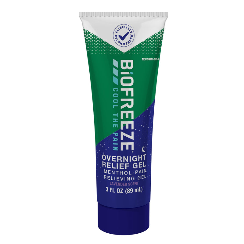 Biofreeze Overnight Relief Menthol Pain-Relieving Gel, Lavender Scent