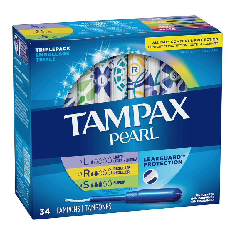 Tampax® Pearl Tampons Triple Pack, 34 ct.