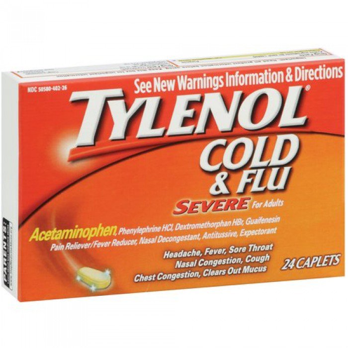 Tylenol® Cold + Flu Severe Caplets for Adults