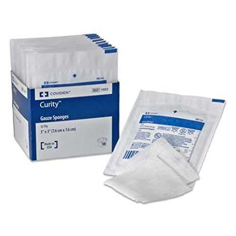 Curity™ Sterile USP Type VII Gauze Sponge, 4 x 4 Inch, 16-Ply