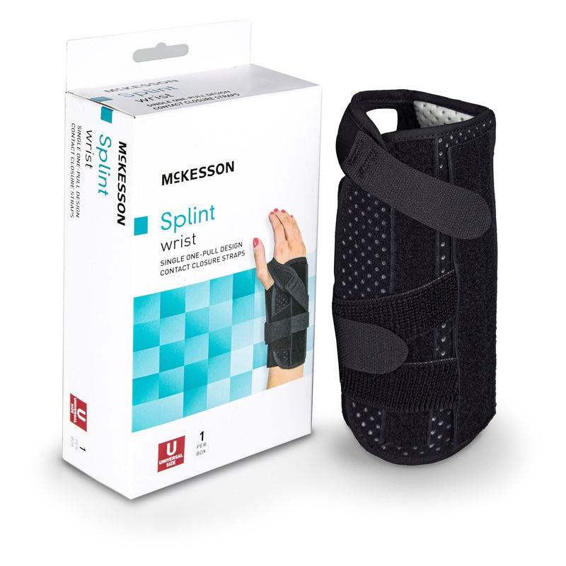 McKesson Right Wrist Splint with Single One-Pull Design, One Size Fits Most