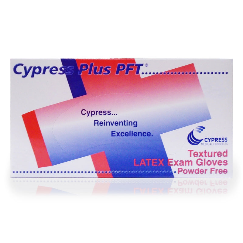 Cypress Plus® PFT Latex Exam Glove, Medium, Ivory