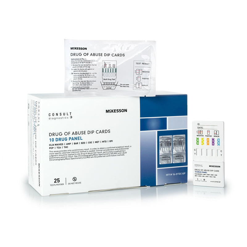 McKesson Consult™ 10-Drug Panel with Adulterants Drugs of Abuse Test Kit