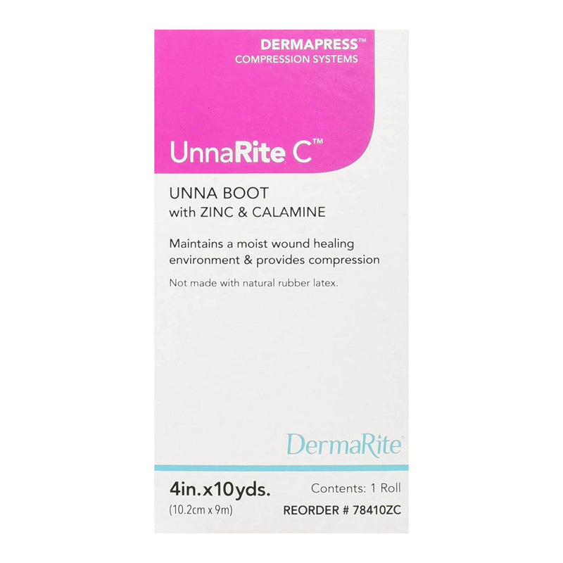 UnnaRite C™ Unna Boot with Calamine and Zinc Oxide, 4 Inch x 10 Yard