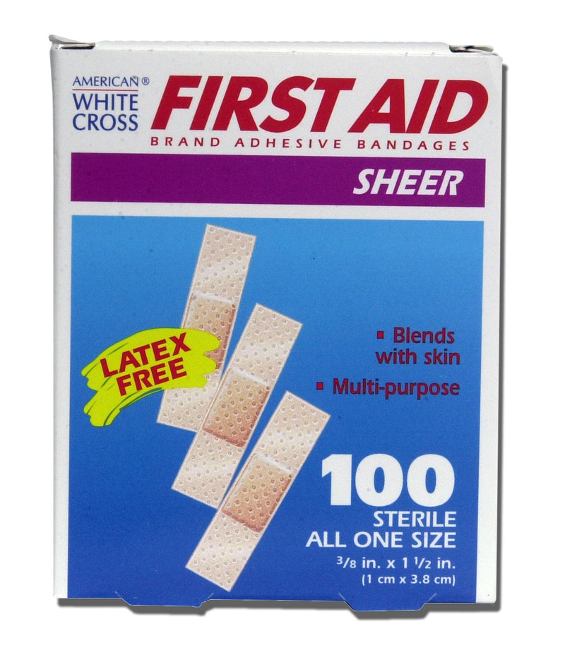 American® White Cross First Aid® Adhesive Strip, 3/8 x 1½ Inch