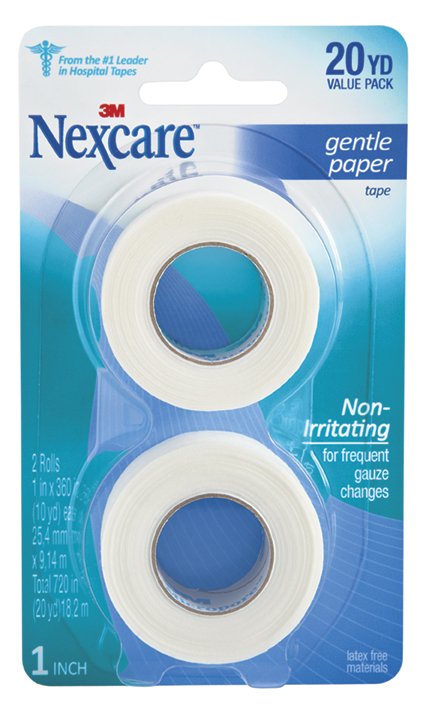 3M™ Nexcare™ Paper Medical Tape, 1 Inch x 10 Yard, White