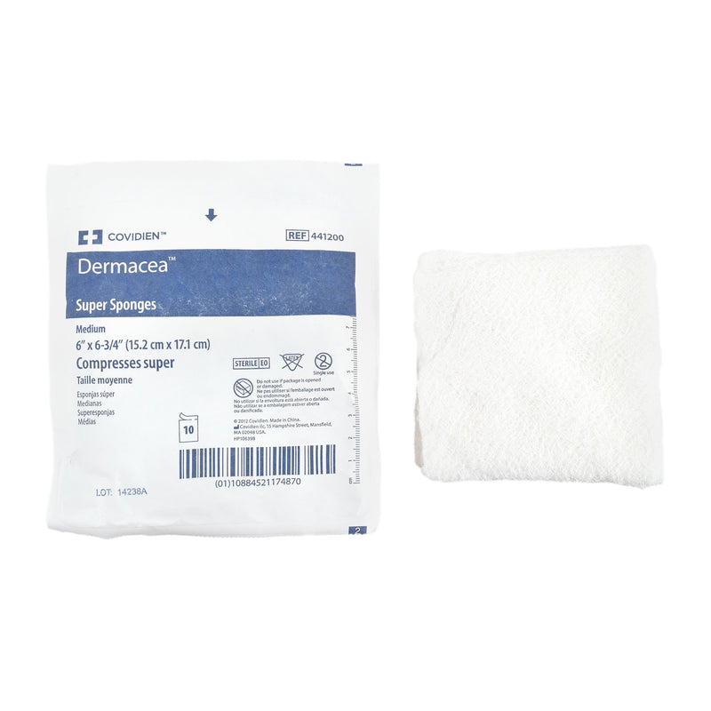 Dermacea™ Sterile USP Type VII Gauze Sponge, 6 x 6-3/4 Inch, 12-Ply