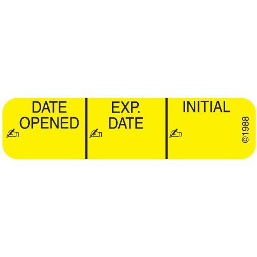 Pharmex® "Date Opened" Advisory Label, 0.56 x 0.38 Inch