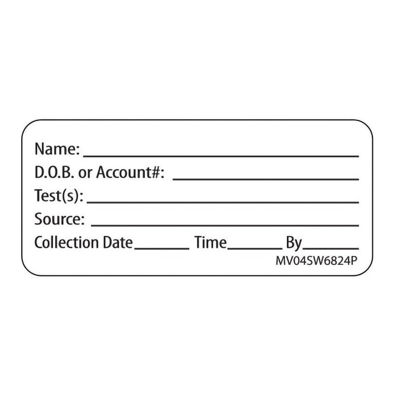 MedVision® Pre-Printed / Write On Label, Patient Information, 2.25 x 1 Inch