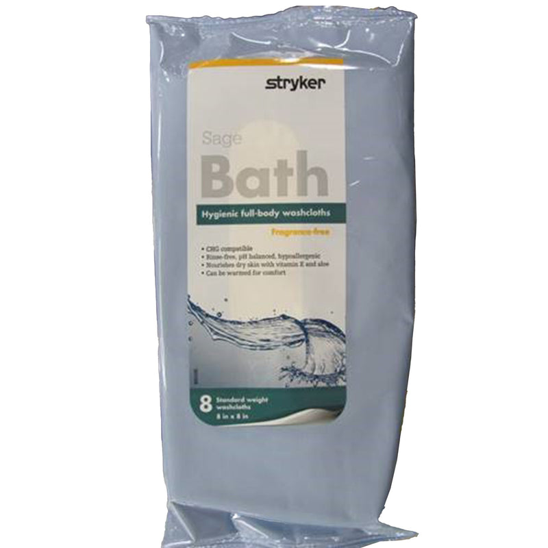 Sage® Products Bath Wipe, 8 per Pack