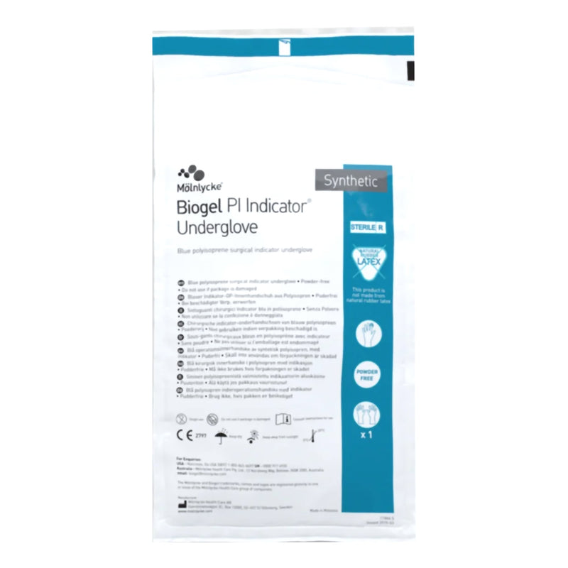 Biogel® PI Indicator Underglove™ Polyisoprene Surgical Underglove, Size 7, Blue