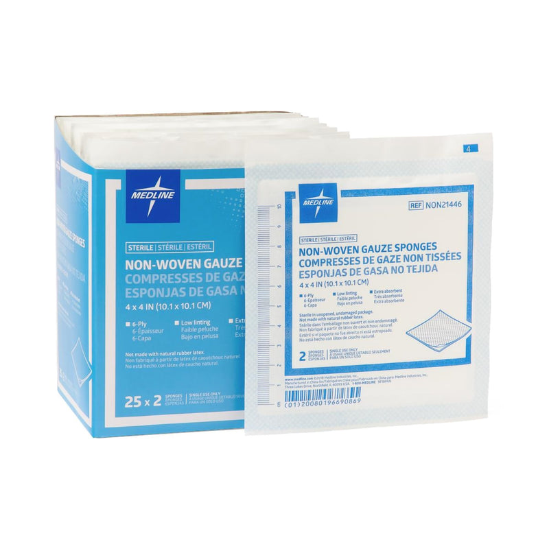 Avant Gauze® Sterile Nonwoven Sponge, 4 x 4 Inch, 6-Ply