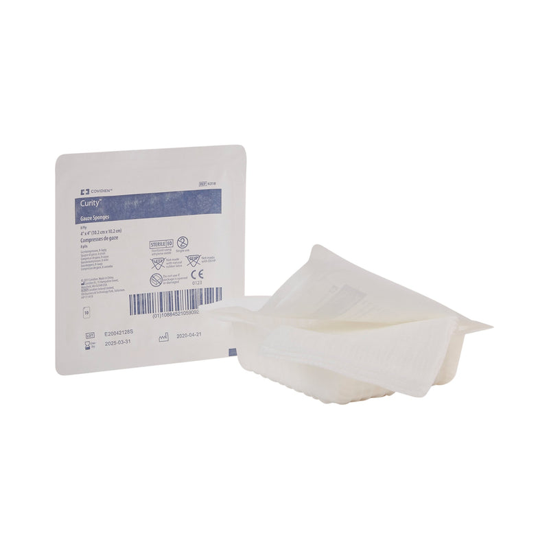 Curity™ Sterile USP Type VII Gauze Sponge, 4 x 4 Inch, 8-Ply