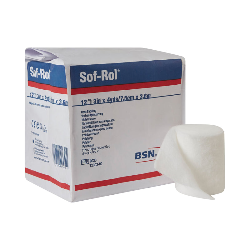 Sof-Rol® White Rayon Cast Padding, 3 Inch x 4 Yard