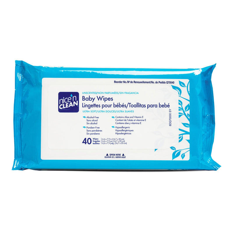 Nice’n Clean® Unscented Baby Wipes, Soft Pack