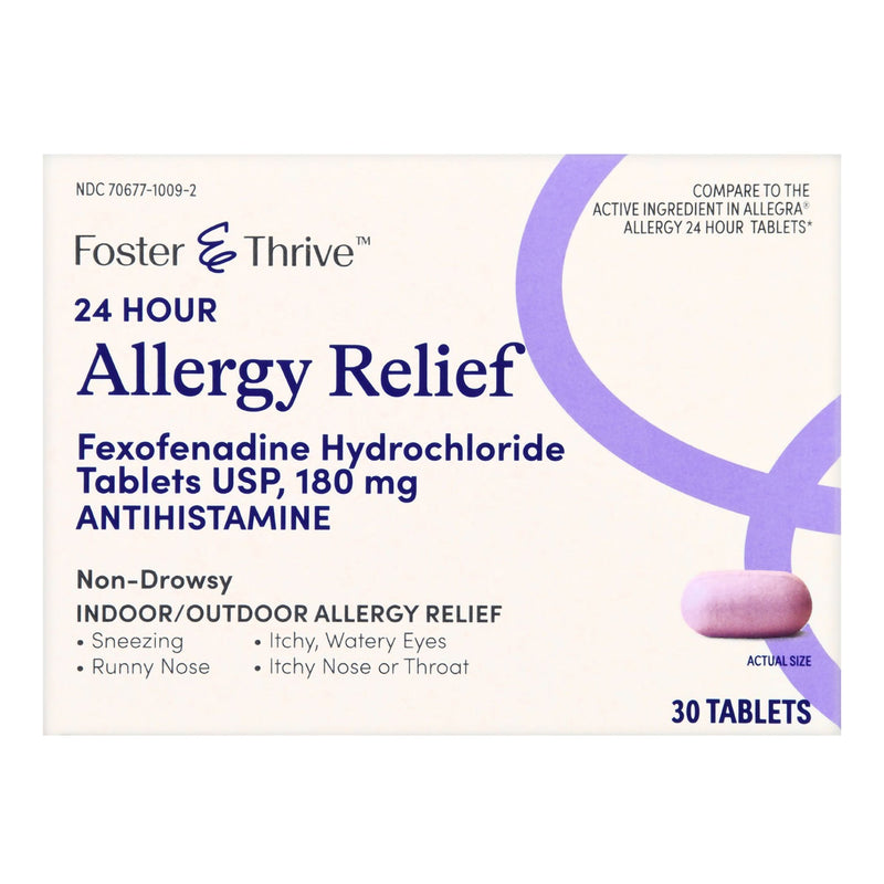 Foster & Thrive™ 24 Hour Allergy Relief Fexofenadine HCl USP 180 mg Tablets